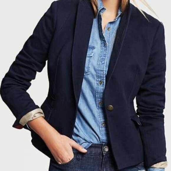 Banana Republic Heritage True Navy cropped Blazer - Picture 6 of 8